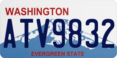 WA license plate ATV9832