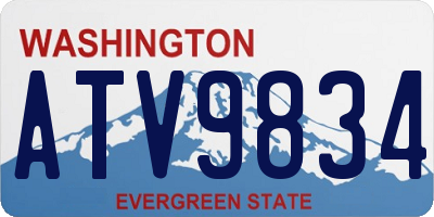 WA license plate ATV9834