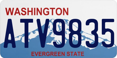 WA license plate ATV9835