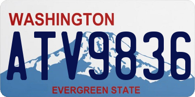 WA license plate ATV9836