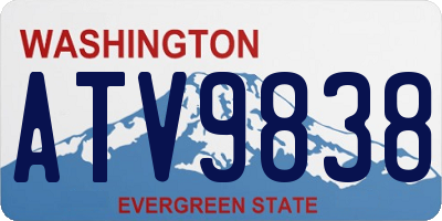 WA license plate ATV9838