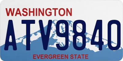 WA license plate ATV9840