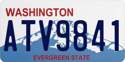 WA license plate ATV9841