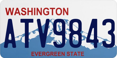 WA license plate ATV9843