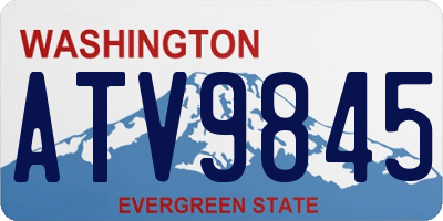 WA license plate ATV9845