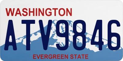 WA license plate ATV9846