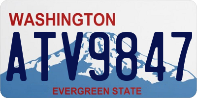 WA license plate ATV9847