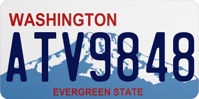 WA license plate ATV9848