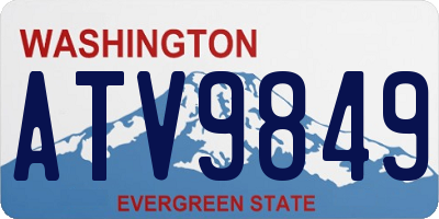 WA license plate ATV9849