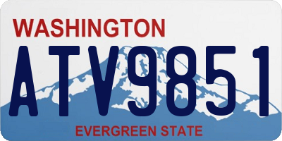 WA license plate ATV9851