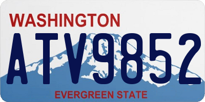 WA license plate ATV9852