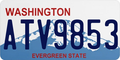 WA license plate ATV9853