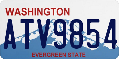 WA license plate ATV9854