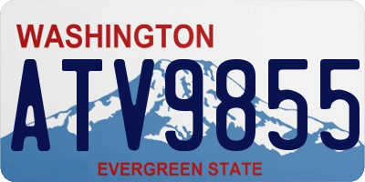 WA license plate ATV9855