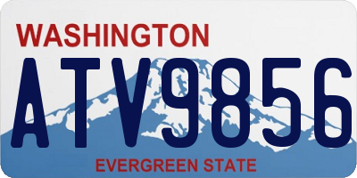 WA license plate ATV9856