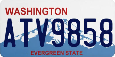 WA license plate ATV9858