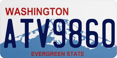 WA license plate ATV9860