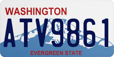 WA license plate ATV9861
