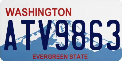 WA license plate ATV9863