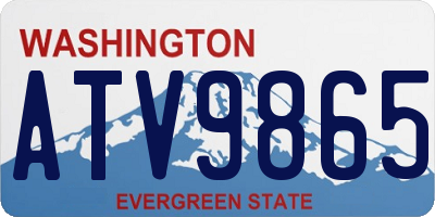 WA license plate ATV9865