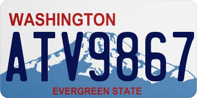 WA license plate ATV9867