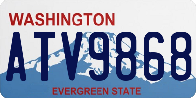 WA license plate ATV9868