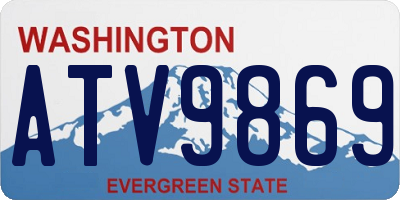 WA license plate ATV9869