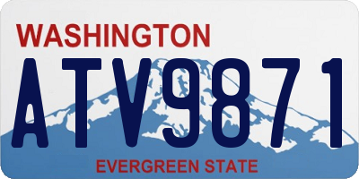 WA license plate ATV9871