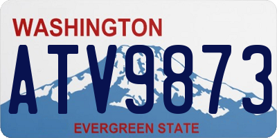 WA license plate ATV9873