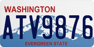 WA license plate ATV9876