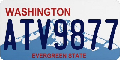 WA license plate ATV9877