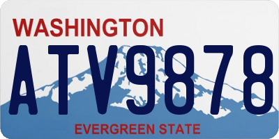 WA license plate ATV9878