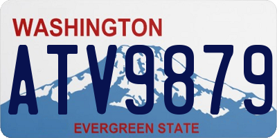 WA license plate ATV9879