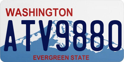 WA license plate ATV9880