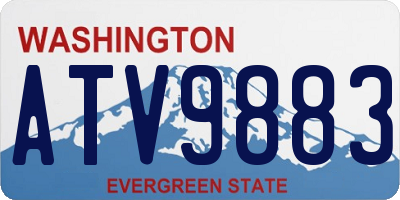 WA license plate ATV9883