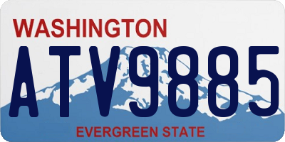 WA license plate ATV9885
