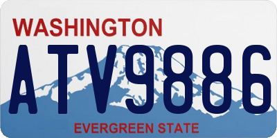 WA license plate ATV9886