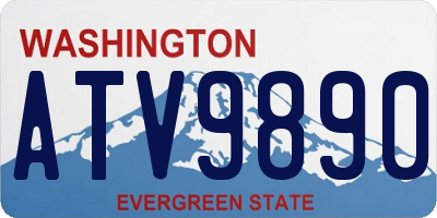 WA license plate ATV9890