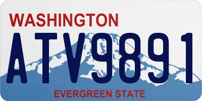 WA license plate ATV9891