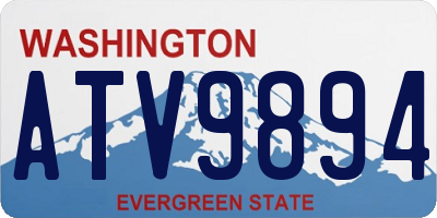 WA license plate ATV9894