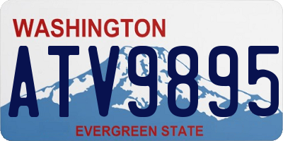 WA license plate ATV9895
