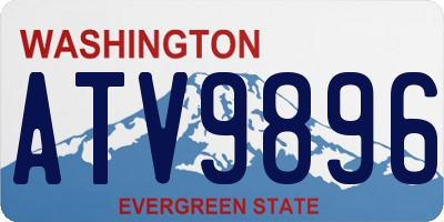WA license plate ATV9896