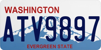 WA license plate ATV9897