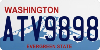WA license plate ATV9898