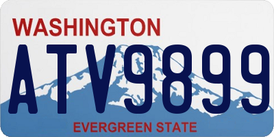 WA license plate ATV9899