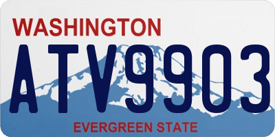 WA license plate ATV9903