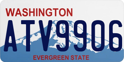 WA license plate ATV9906