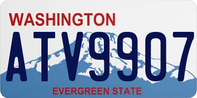 WA license plate ATV9907