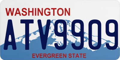 WA license plate ATV9909