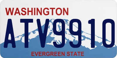 WA license plate ATV9910